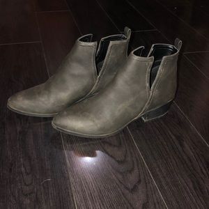 Express distressed grey ankle boots